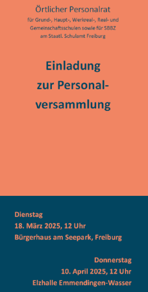 Einladung zur Personalversammlung 